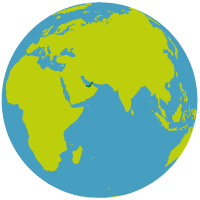 map showing Dubai