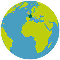 map showing France